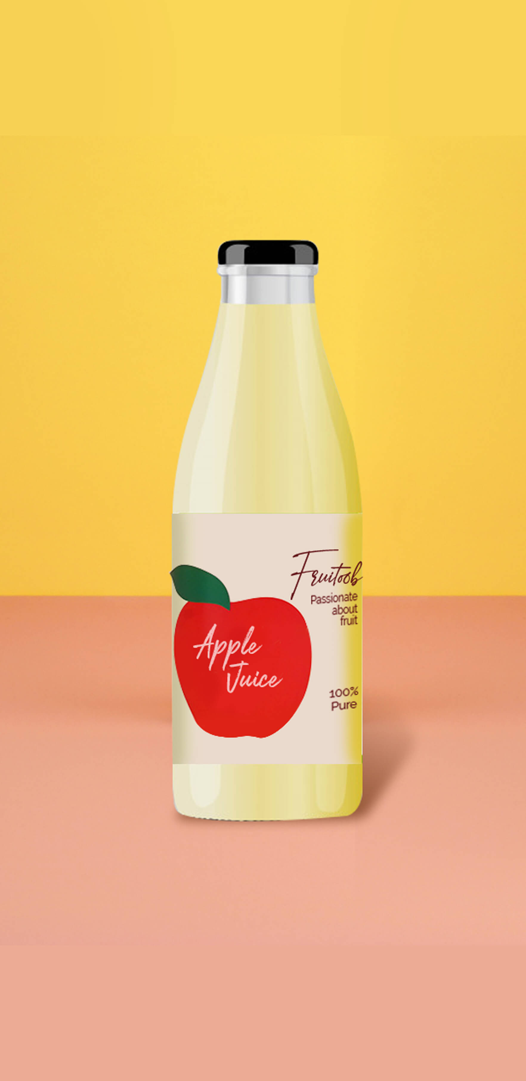 apple juice bottle packaging design