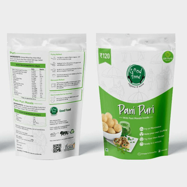 good food pani puri packaging design