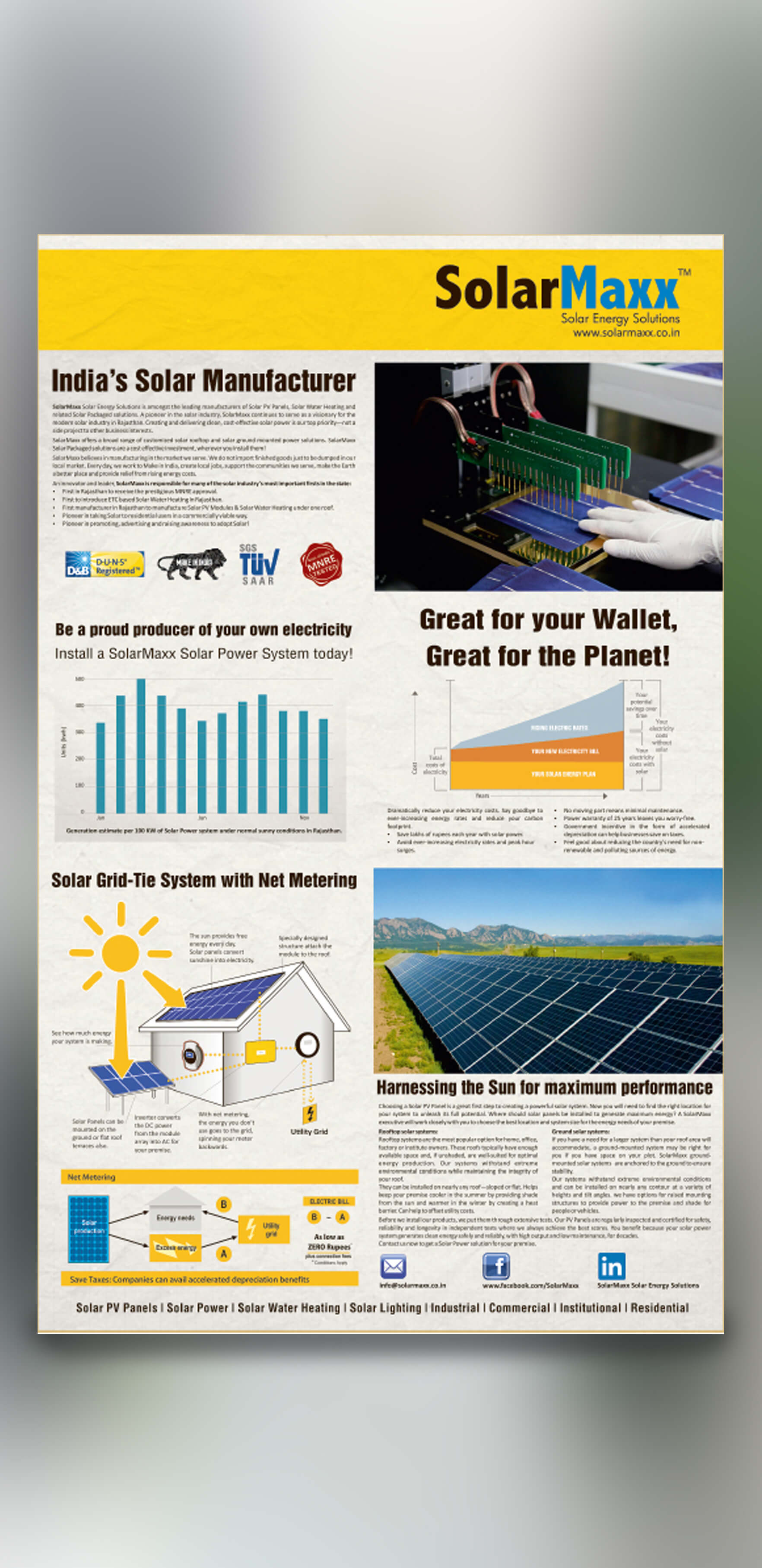solarmaxx solar catalogue design