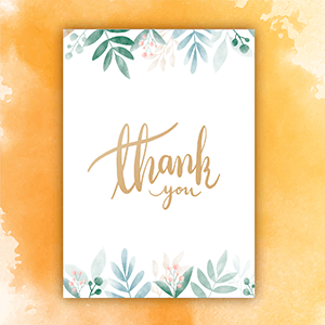 thank you greeting card design